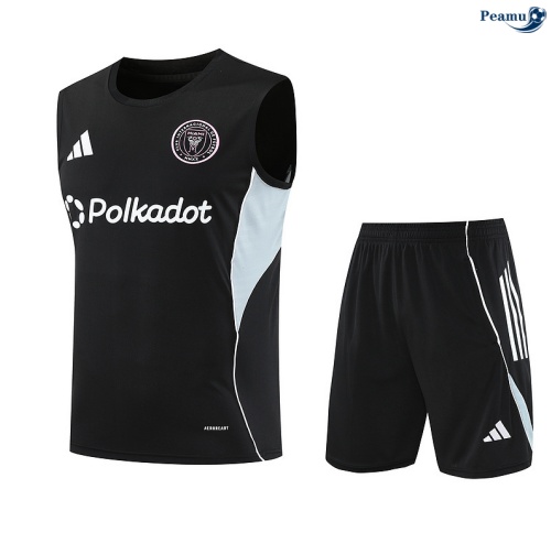 Camisola Kit Equipamento + Calças Inter Miami Colete + Calções preto/Verde/Branco 2025-2026 Peamu 195