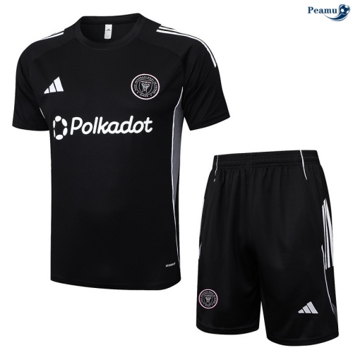 Camisola Kit Equipamento Training Inter Miami + Calções preto/Branco/Cinza 2025-2026 Peamu 204