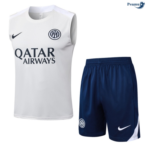 Camisola Kit Equipamento + Calças Inter Milan Colete + Calções Branco/Azul-marinho 2025-2026 Peamu 213