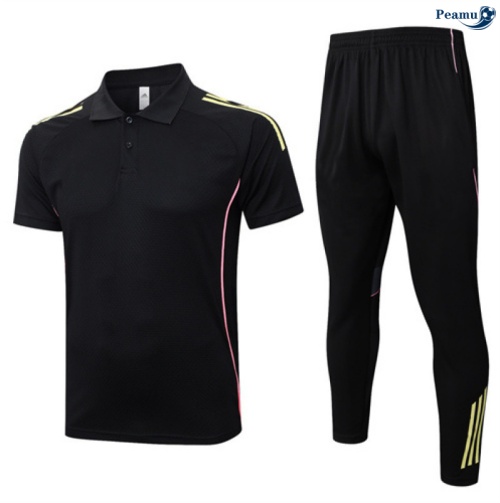 Camisola Kit Equipamento Training Juventus Polo + Calças preto/amarelo/rosa 2025-2026 Peamu 235