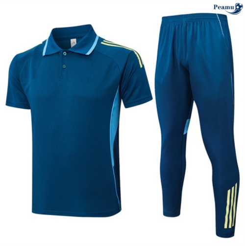 Camisola Kit Equipamento Training Juventus Polo + Calças Azul claro/amarelo 2025-2026 Peamu 238