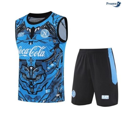 Camisola Kit Equipamento + Calças Naples Colete + Calções azul/preto 2025-2026 Peamu 258