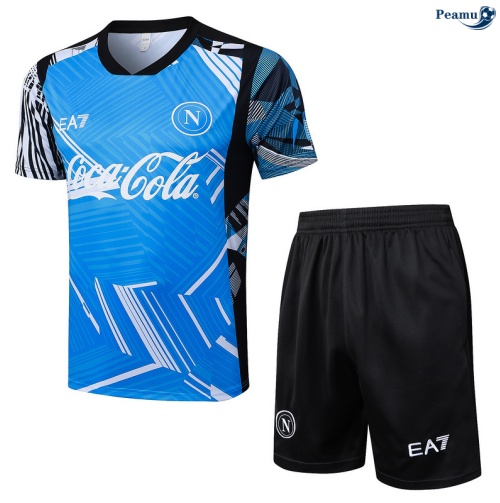Camisola Kit Equipamento Training Naples + Calções azul/preto 2025-2026 Peamu 260