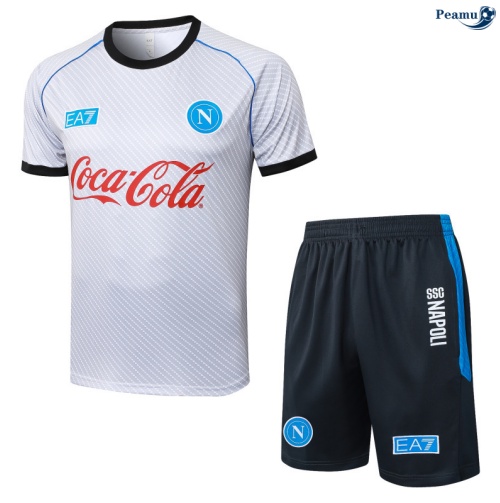 Camisola Kit Equipamento Training Naples + Calções Cinza 2025-2026 Peamu 261