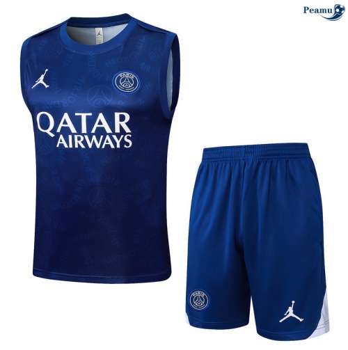 Camisola Kit Equipamento + Calças PSG Colete + Calções azul 2025-2026 Peamu 296