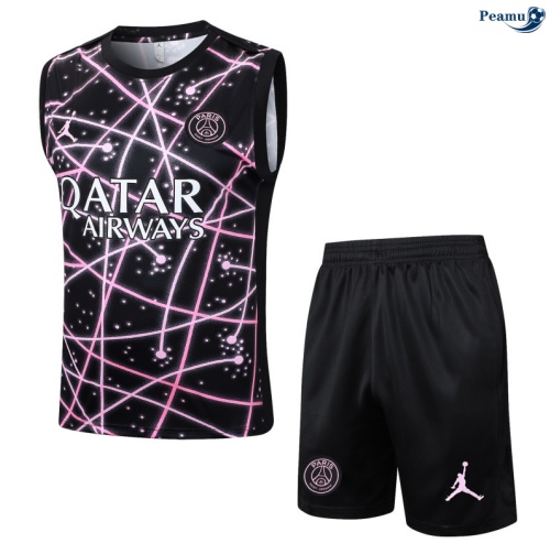 Camisola Kit Equipamento + Calças PSG Colete + Calções preto 2025-2026 Peamu 299
