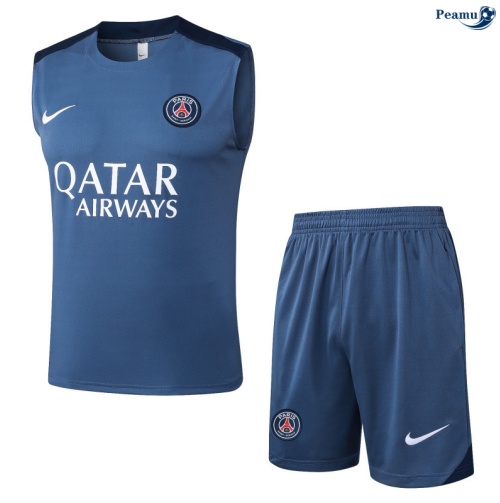 Camisola Kit Equipamento + Calças PSG Colete + Calções Cinza/preto 2025-2026 Peamu 304