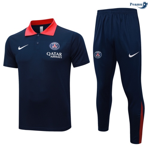 Camisola Kit Equipamento Training PSG Polo + Calças Azul-marinho/vermelho 2025-2026 Peamu 315