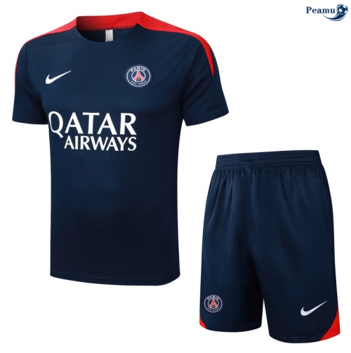 Camisola Kit Equipamento Training PSG + Calções Azul-marinho/vermelho 2025-2026 Peamu 317