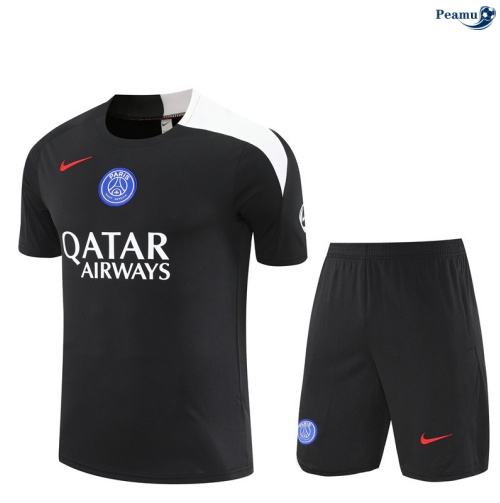 Camisola Kit Equipamento Training PSG + Calções preto/Branco 2025-2026 Peamu 321