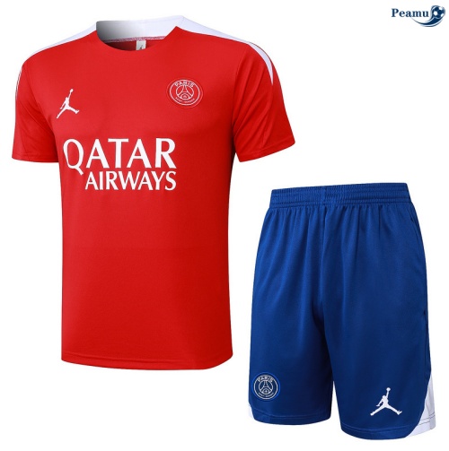 Camisola Kit Equipamento Training PSG + Calções vermelho/azul/Branco 2025-2026 Peamu 323