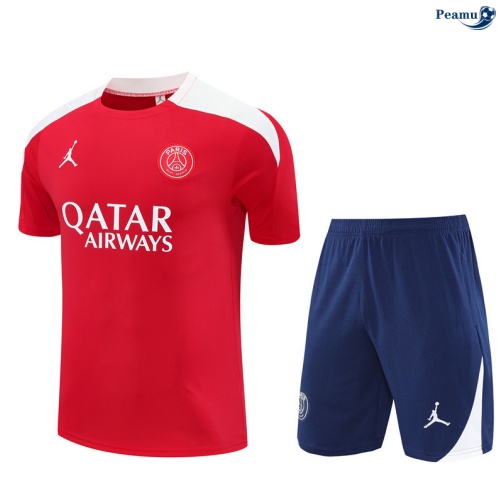 Camisola Kit Equipamento Training PSG + Calções vermelho/azul/Branco 2025-2026 Peamu 324
