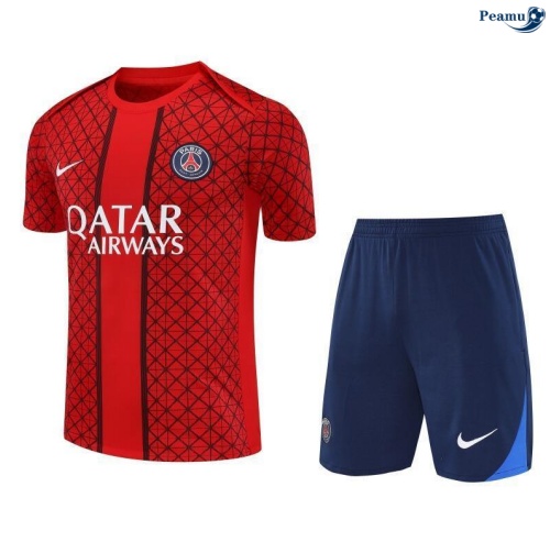 Camisola Kit Equipamento Training PSG + Calções vermelho/Azul-marinho 2025-2026 Peamu 326