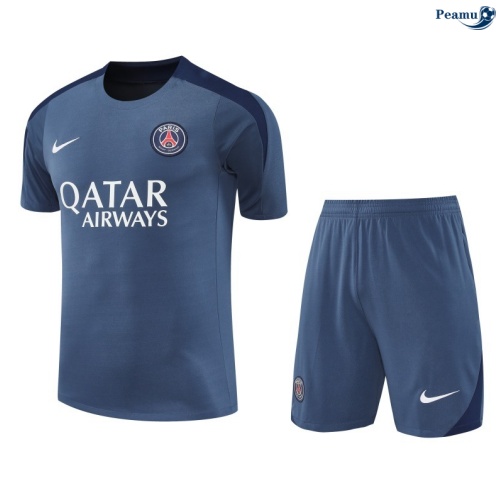 Camisola Kit Equipamento Training PSG + Calções Cinza/Azul-marinho 2025-2026 Peamu 328
