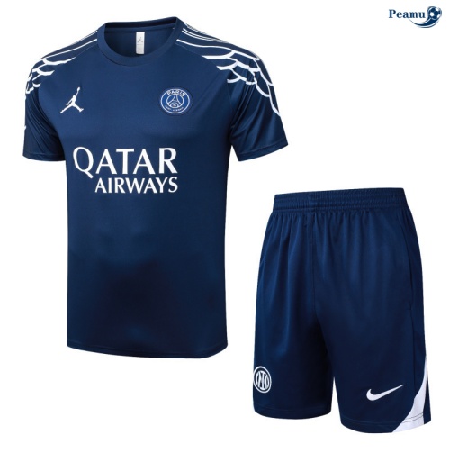 Camisola Kit Equipamento Training Paris PSG + Calções Azul-marinho/Branco 2025-2026 Peamu 331