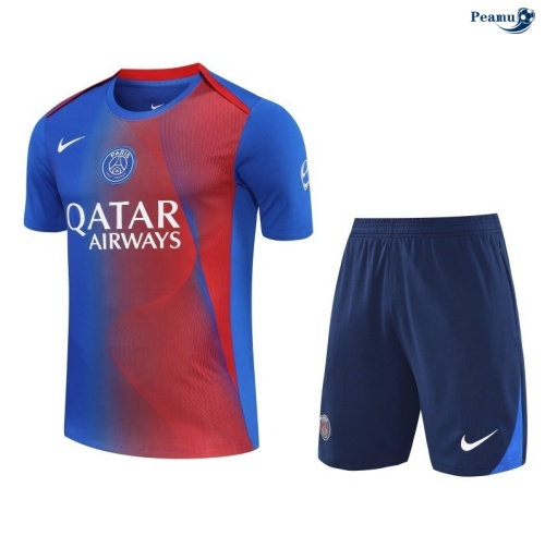 Camisola Kit Equipamento Training Paris PSG + Calções vermelho/azul 2025-2026 Peamu 333