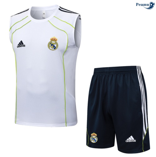 Camisola Kit Equipamento + Calças Real Madrid Colete + Calções Branco/preto 2025-2026 Peamu 346