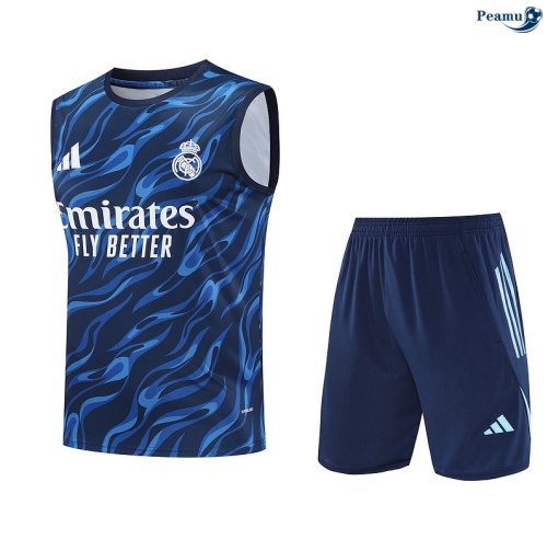 Camisola Kit Equipamento + Calças Real Madrid Colete + Calções Azul-marinho 2025-2026 Peamu 351