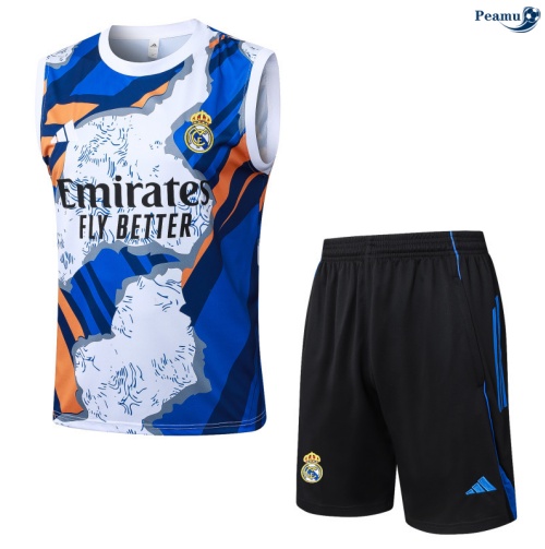 Camisola Kit Equipamento + Calças Real Madrid Colete + Calções preto/azul 2025-2026 Peamu 365