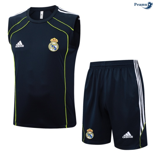 Camisola Kit Equipamento + Calças Real Madrid Colete + Calções Verde/Verde/Branco 2025-2026 Peamu 371