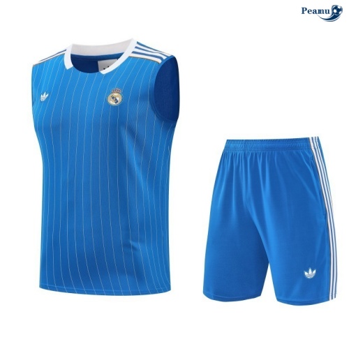 Camisola Kit Equipamento + Calças Real Madrid Colete + Calções azul celeste/Branco 2025-2026 Peamu 380