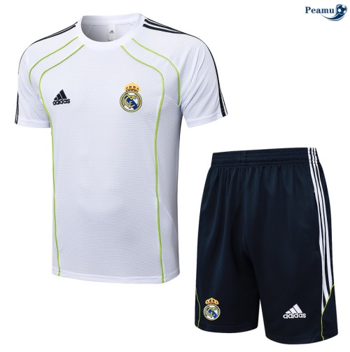 Camisola Kit Equipamento Training Real Madrid + Calções Branco/azul/Verde 2025-2026 Peamu 396
