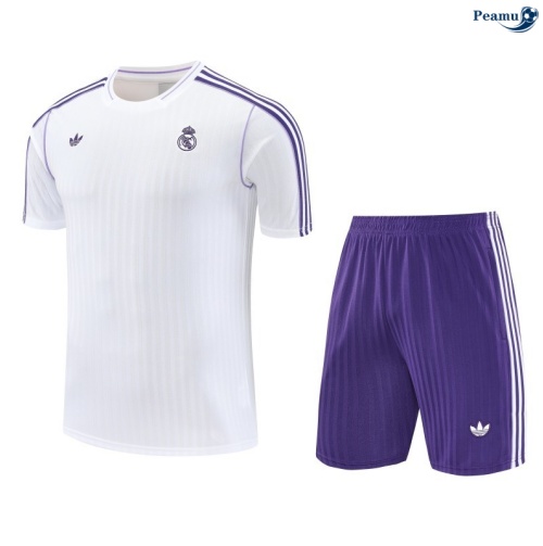 Camisola Kit Equipamento Training Real Madrid + Calções Branco/Violeta 2025-2026 Peamu 398