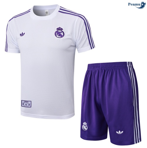 Camisola Kit Equipamento Training Real Madrid + Calções Branco/Violeta 2025-2026 Peamu 399