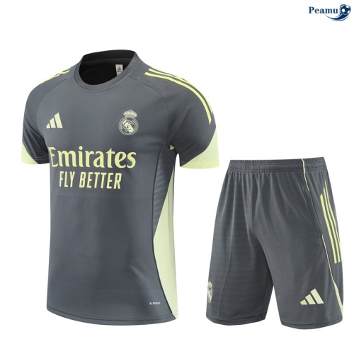 Camisola Kit Equipamento Training Real Madrid + Calções Azul-marinho/amarelo 2025-2026 Peamu 406
