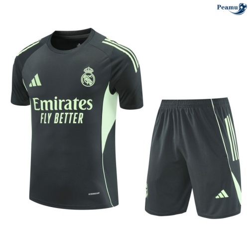 Camisola Kit Equipamento Training Real Madrid + Calções Azul-marinho/Verde 2025-2026 Peamu 407