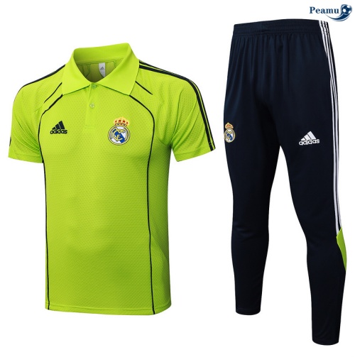 Camisola Kit Equipamento Training Real Madrid Polo + Calças Verde/preto/Branco 2025-2026 Peamu 409