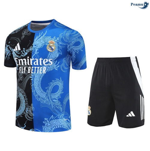 Camisola Kit Equipamento Training Real Madrid + Calções azul/preto/Branco 2025-2026 Peamu 428