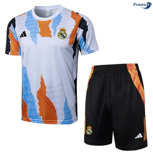 Camisola Kit Equipamento Training Real Madrid + Calções azul/amarelo/Branco 2025-2026 Peamu 429