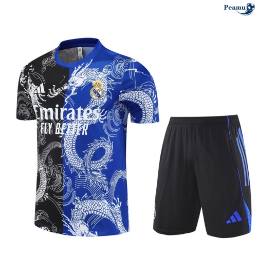 Camisola Kit Equipamento Training Real Madrid + Calções preto/azul 2025-2026 Peamu 434