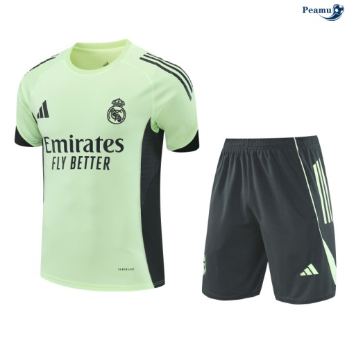 Camisola Kit Equipamento Training Real Madrid + Calções Verde/Azul-marinho 2025-2026 Peamu 442