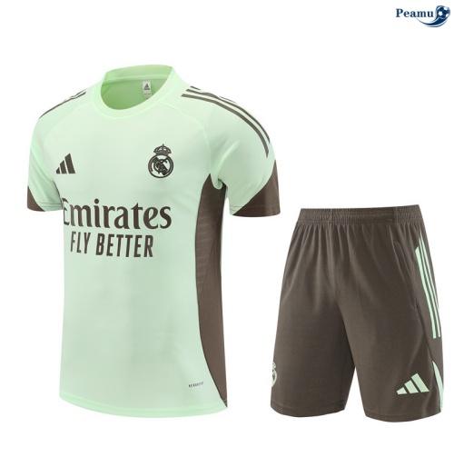 Camisola Kit Equipamento Training Real Madrid + Calções Verde 2025-2026 Peamu 443