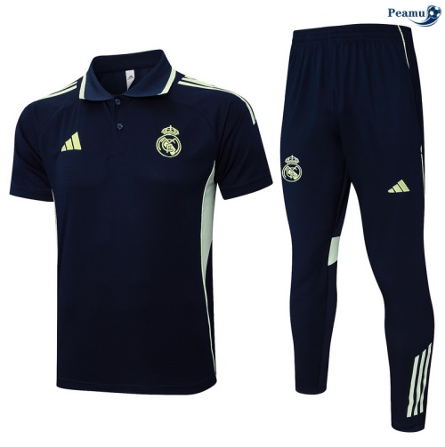 Camisola Kit Equipamento Training Real Madrid Polo + Calças Verde/Verde 2025-2026 Peamu 446
