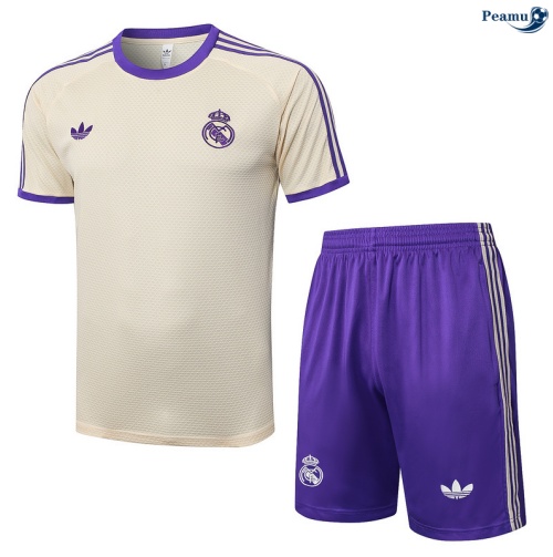 Camisola Kit Equipamento Training Real Madrid + Calções damasco/Violeta 2025-2026 Peamu 451