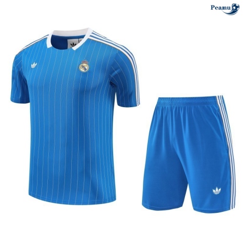Camisola Kit Equipamento Training Real Madrid + Calções azul celeste/Branco 2025-2026 Peamu 457