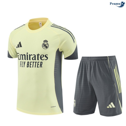 Camisola Kit Equipamento Training Real Madrid Criancas + Calções amarelo/Azul-marinho 2025-2026 Peamu 468