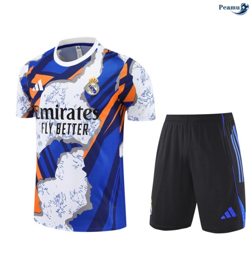 Camisola Kit Equipamento Training Real Madrid Criancas + Calções amarelo/azul/preto 2025-2026 Peamu 471