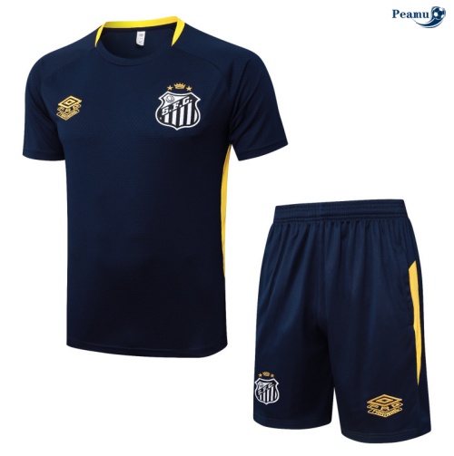 Camisola Kit Equipamento Training Santos + Calções Azul-marinho/amarelo 2025-2026 Peamu 281