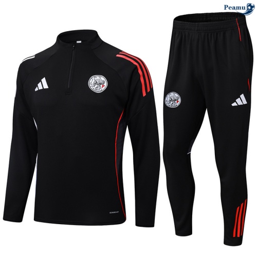 Fato de Treino Ajax preto/vermelho/Branco 2025-2026 Peamu 802