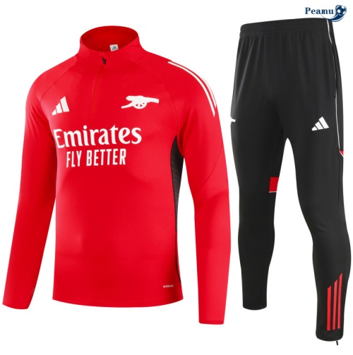 Fato de Treino Arsenal vermelho/preto/Branco 2025-2026 Peamu 501