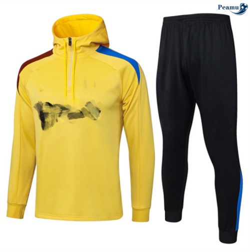 Sweat de Fato de Treino Barcelona ouro/amarelo/preto 2025-2026 Peamu 525