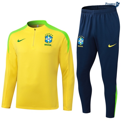 Fato de Treino Brasil amarelo/Azul-marinho 2025-2026 Peamu 779