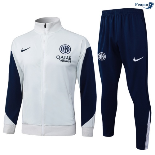 Casaco de Fato de Treino Inter Milan Branco/Azul-marinho 2025-2026 Peamu 582
