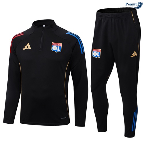 Fato de Treino Lyon preto/azul/vermelho 2025-2026 Peamu 599
