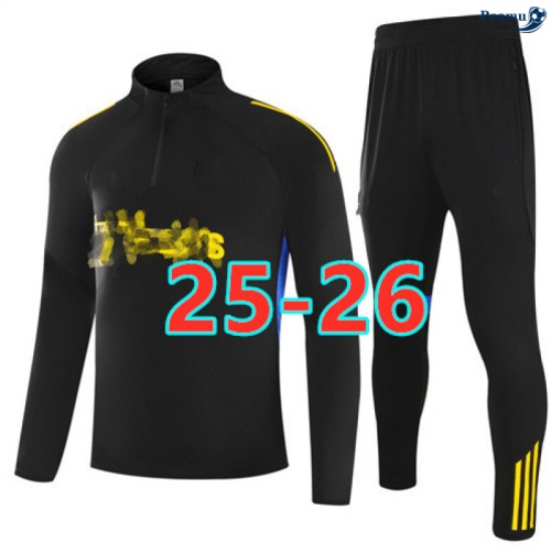Fato de Treino Manchester United preto/amarelo 2025-2026 Peamu 602