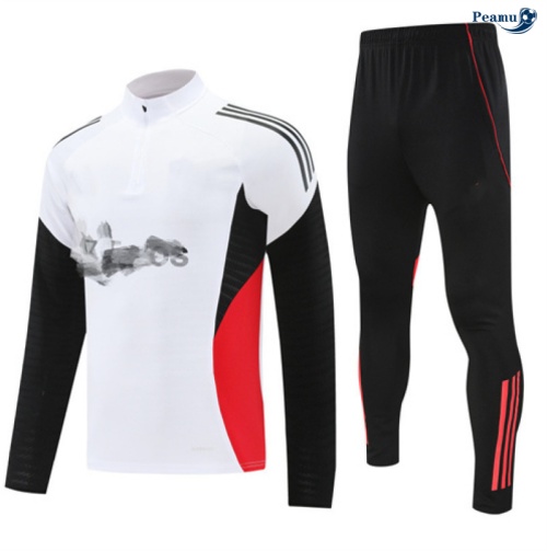 Fato de Treino Manchester United Branco/preto/vermelho 2025-2026 Peamu 608